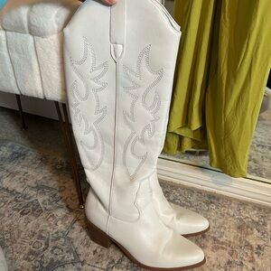 Tall White Boots